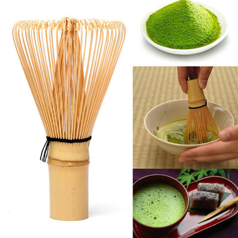 Dos tipos de Chasen con 100 hilos uno corto típico y el otro es largo y flaco con una pequeña base para proteger el chasen. Batidor hecho 100% de bambú 100 hilos,  especial para la preparación de Matcha Ceremonial.